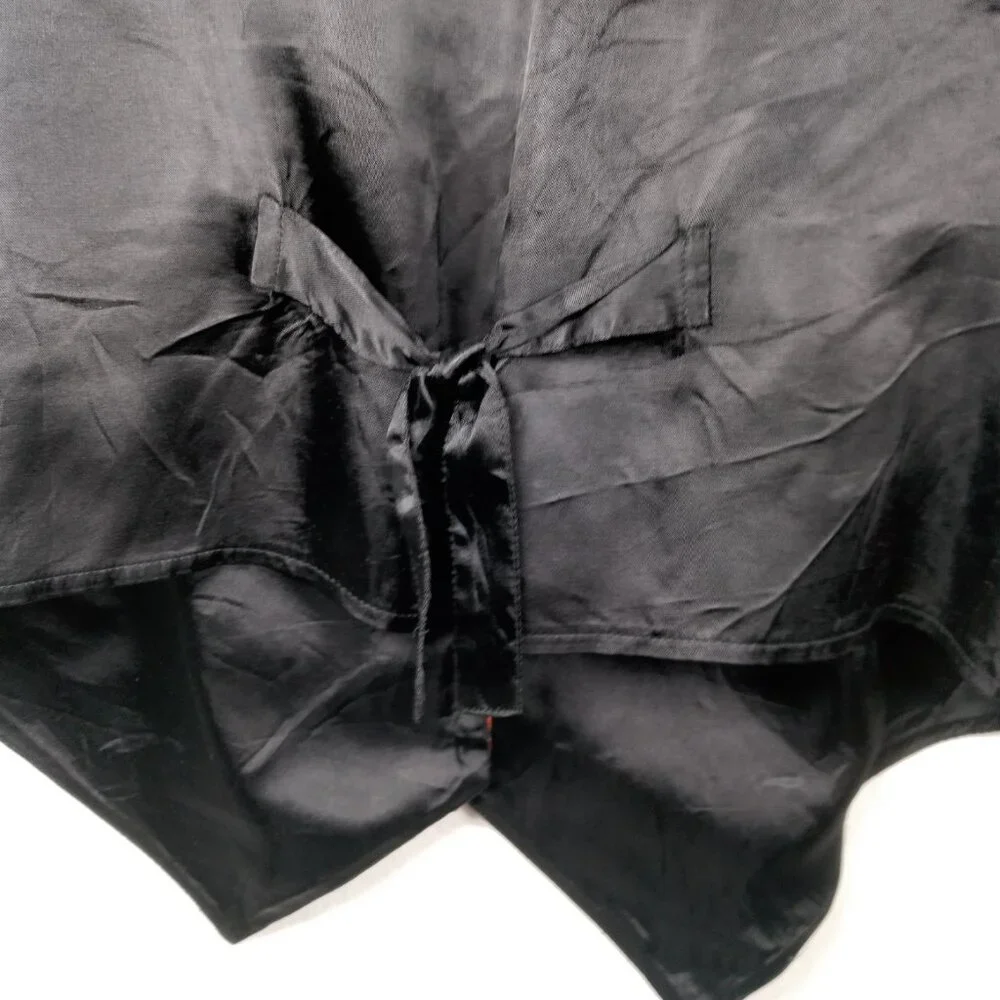 Vintage 1990s Halloween Vest Women Large Black Pumpkin Witch Ghost Novelty - Picture 7 of 16